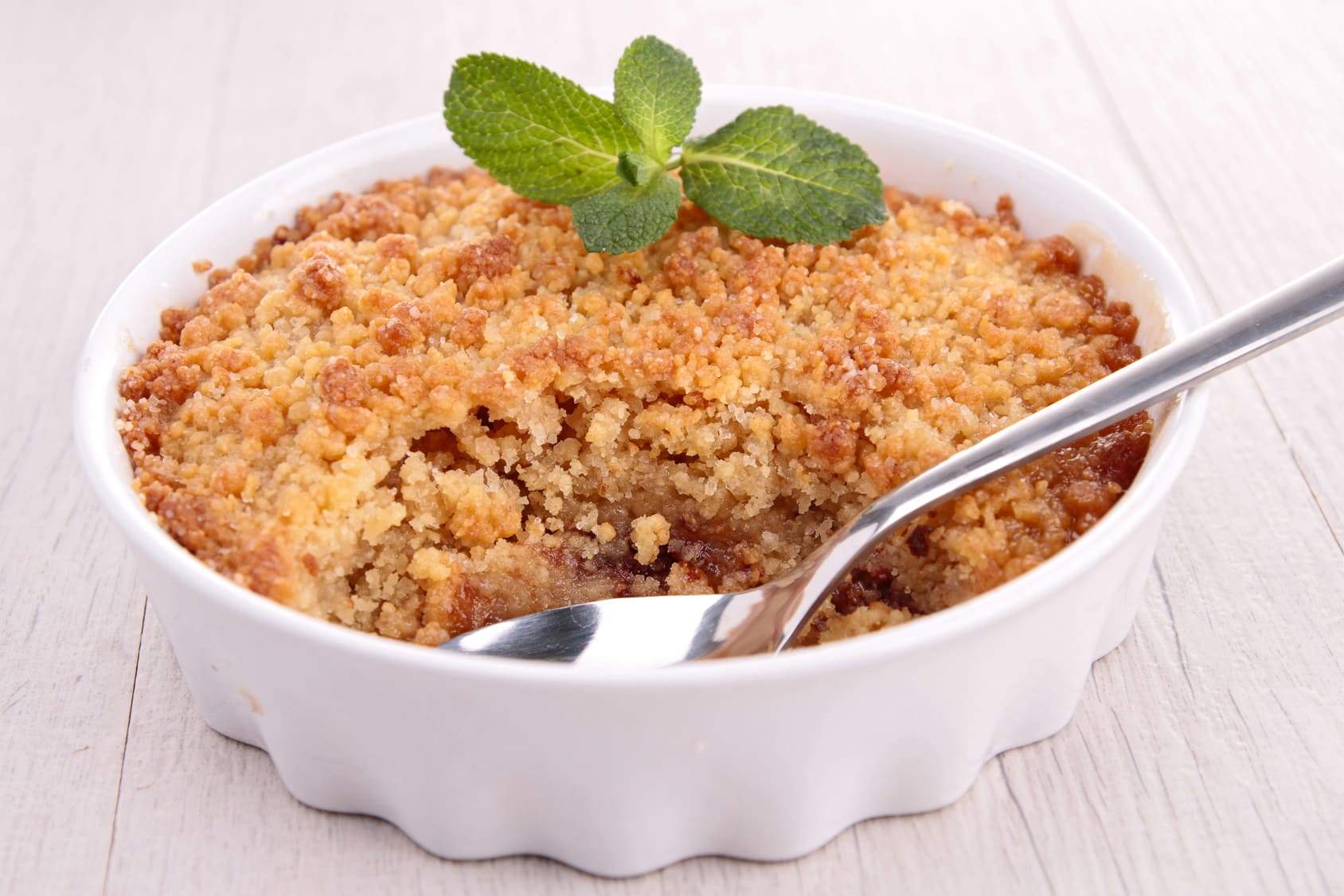 Crumble nectarine, abricot et speculoos