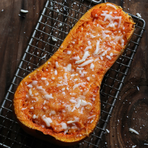 recette butternut farcie chèvre thym miel cerise et potiron