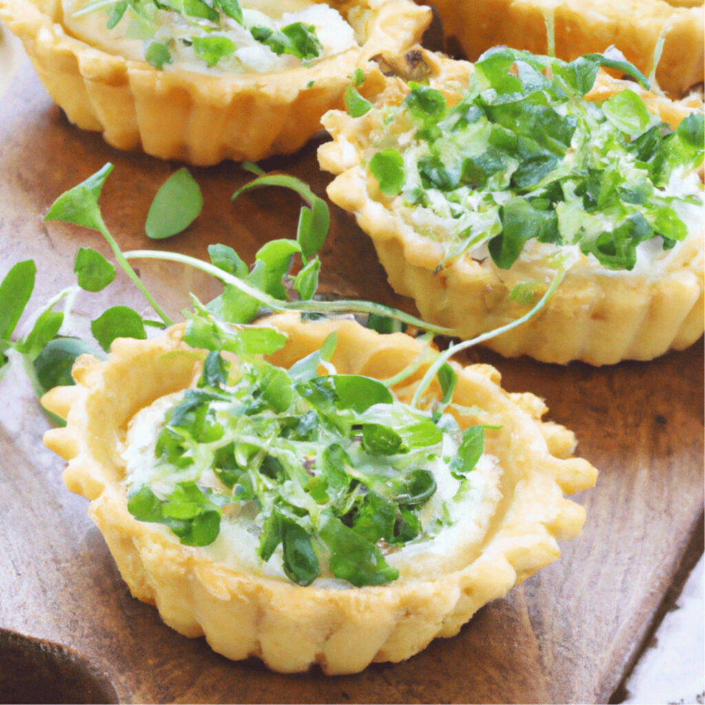 recette de tartelette au cresson et au chèvre