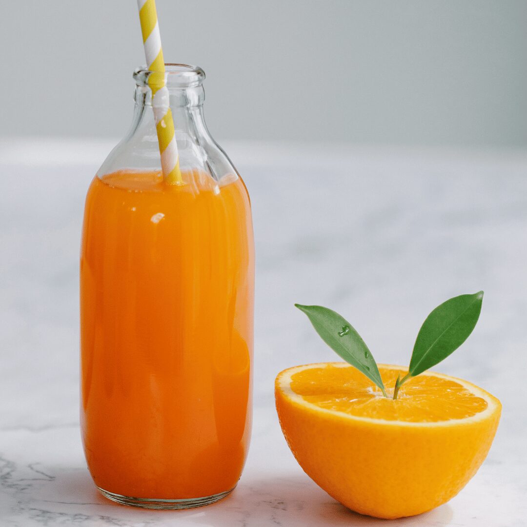 jus d'orange cerise et potiron
