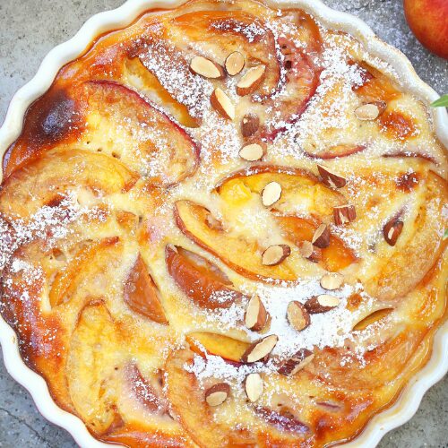 Clafoutis de nectarines au lait de coco