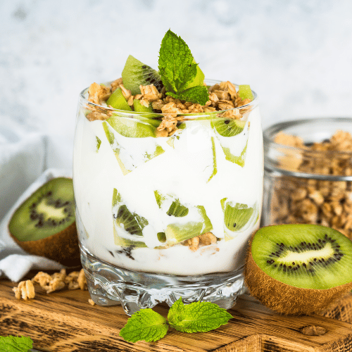 Verrine Kiwi – Yaourt Grec – Miel – Granola
